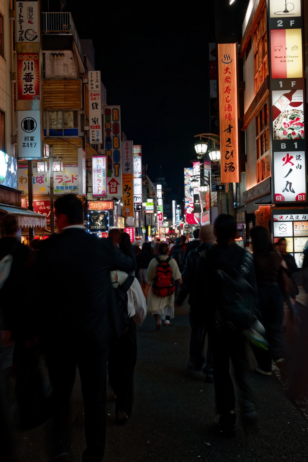 wandering through the streets of tokyo at night
